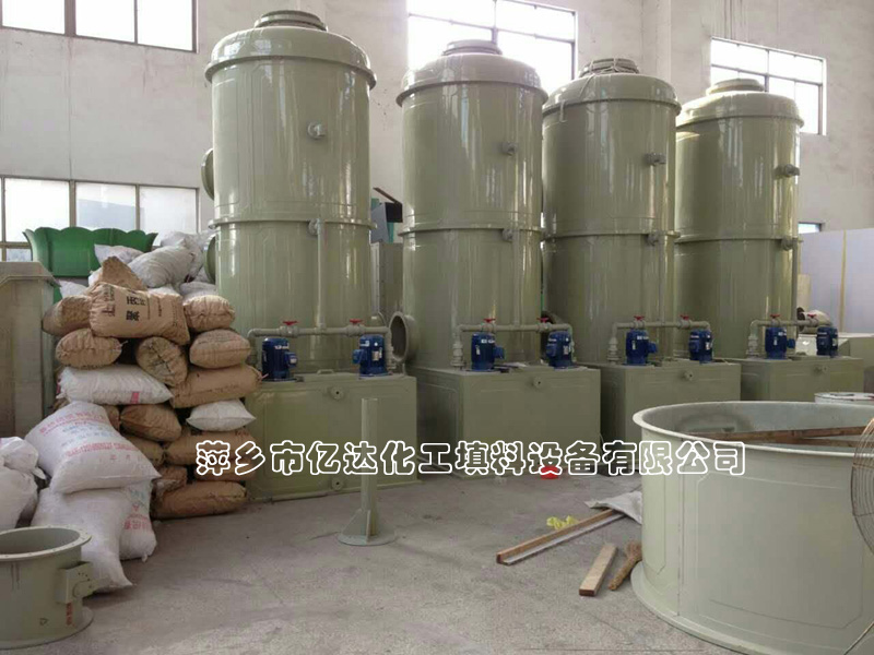 Fiberglass Reinforced Plastic (FRP) Odor Scrubber, 60,000 m³/h Airflow Capacity
